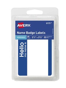 Avery Name Tags 2-1/3" x 3-3/8"